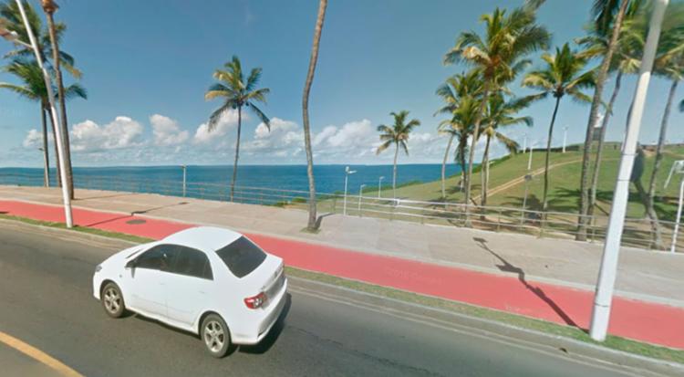 O corpo foi encontrado entre o Morro do Cristo e o Clube Espanhol na barra - Foto: Reprodução | Google Maps