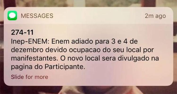 MEC começou a notificar os alunos afetados nesta quarta, 2 - Foto: Reprodução