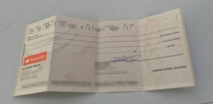 Dono de cheque foi achado após buscas pelas redes sociais - Foto: Reprodução | Facebook