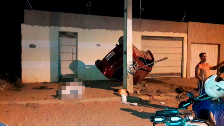 O acidente aconteceu na noite deste s&aacute;bado em Barreiras - Foto: Rep&oacute;rter Paiva | Blogbraga