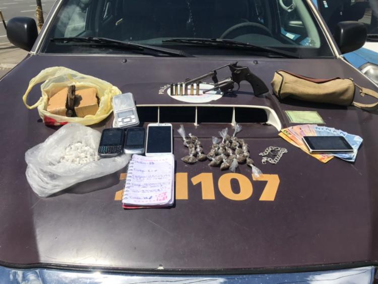 Material foi encontrado na mochila do suspeito (Foto: Divulgação | SSP)