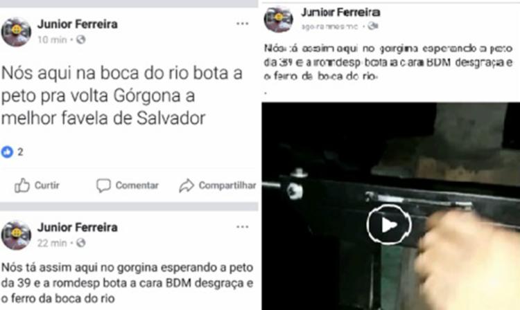Domingos fez ameaças a policiais da Rondesp e do Peto | Foto: Divulgação | SSP-BA
