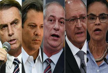 Bolsonaro oscila de 26% para 28% e Haddad cresce de 8% para 19% | AFP