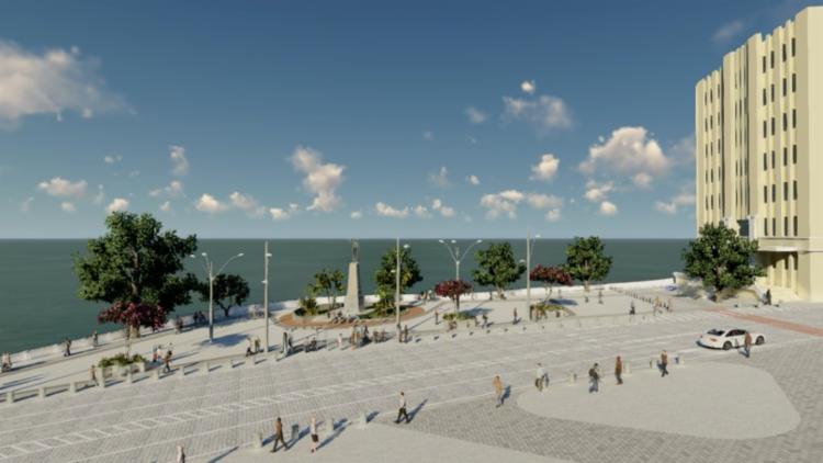 Asfalto na praça Castro Alves será removido, para se adaptar a perfil estético