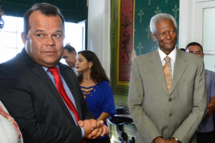 Presidente da Câmara, Geraldo Júnior (à esquerda) e o vereador Edvaldo Brito - Foto: Reginaldo Ipê | Câmara de Salvador
