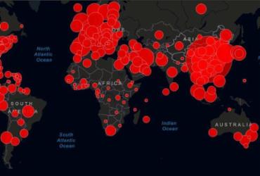 Confira mapa em tempo real com casos do vírus no mundo | Reprodução | Jonhs Hopkins University