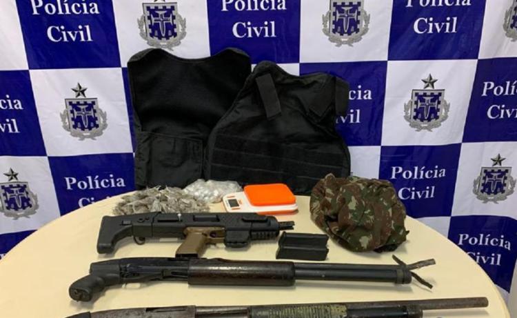 Armas e drogas foram apreendidas durante a ação | Foto: Divulgação | SSP - Foto: Divulgação | SSP Armas e drogas foram apreendidas durante a ação | Foto: Divulgação | SSP - Foto: Divulgação | SSP