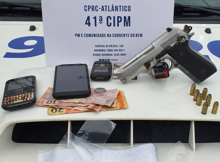 Material foi encontrado com suspeito - Foto: Divulgação | SSP Material foi encontrado com suspeito - Foto: Divulgação | SSP