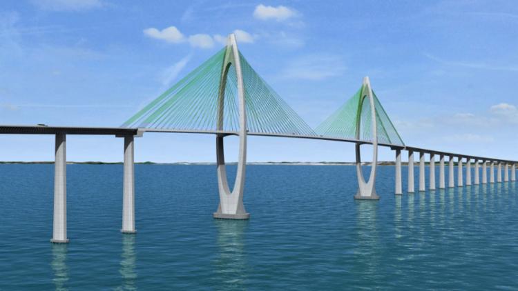 A ponte Salvador-Itaparica seja a segunda maior em extensão no Brasil, com 12,4 km - Foto: Reprodução A ponte Salvador-Itaparica seja a segunda maior em extensão no Brasil, com 12,4 km - Foto: Reprodução