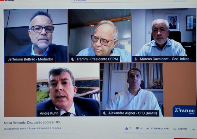 Com o tema A Fiol e o futuro da mineração na Bahia, live reuniu representantes do setor, do estado e da Valec | Foto: Shirley Stolze | Ag. A TARDE - Foto: Shirley Stolze | Ag. A TARDE Com o tema A Fiol e o futuro da mineração na Bahia, live reuniu representantes do setor, do estado e da Valec | Foto: Shirley Stolze | Ag. A TARDE - Foto: Shirley Stolze | Ag. A TARDE