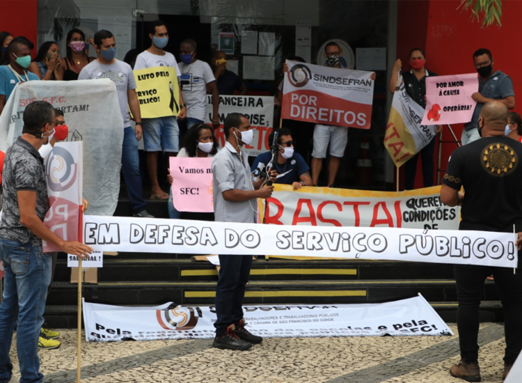 Servidores realizaram uma série de protestos em São Francisco do Conde | Foto: Divulgação | Sindsefran - Foto: Divulgação | Sindsefran Servidores realizaram uma série de protestos em São Francisco do Conde | Foto: Divulgação | Sindsefran - Foto: Divulgação | Sindsefran
