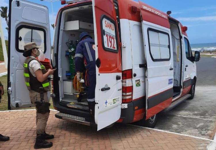 Vítima foi atendida pelo SAMU | Foto: Divulgação | SSP - Foto: Divulgação | SSP Vítima foi atendida pelo SAMU | Foto: Divulgação | SSP - Foto: Divulgação | SSP